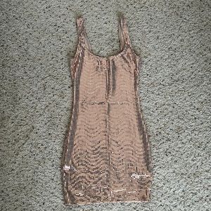 Fashion Nova rose gold dress